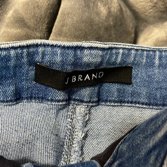 J Brand Natasha Sky High Crop Skinny in Meteor exposed button - Picture 9 of 12